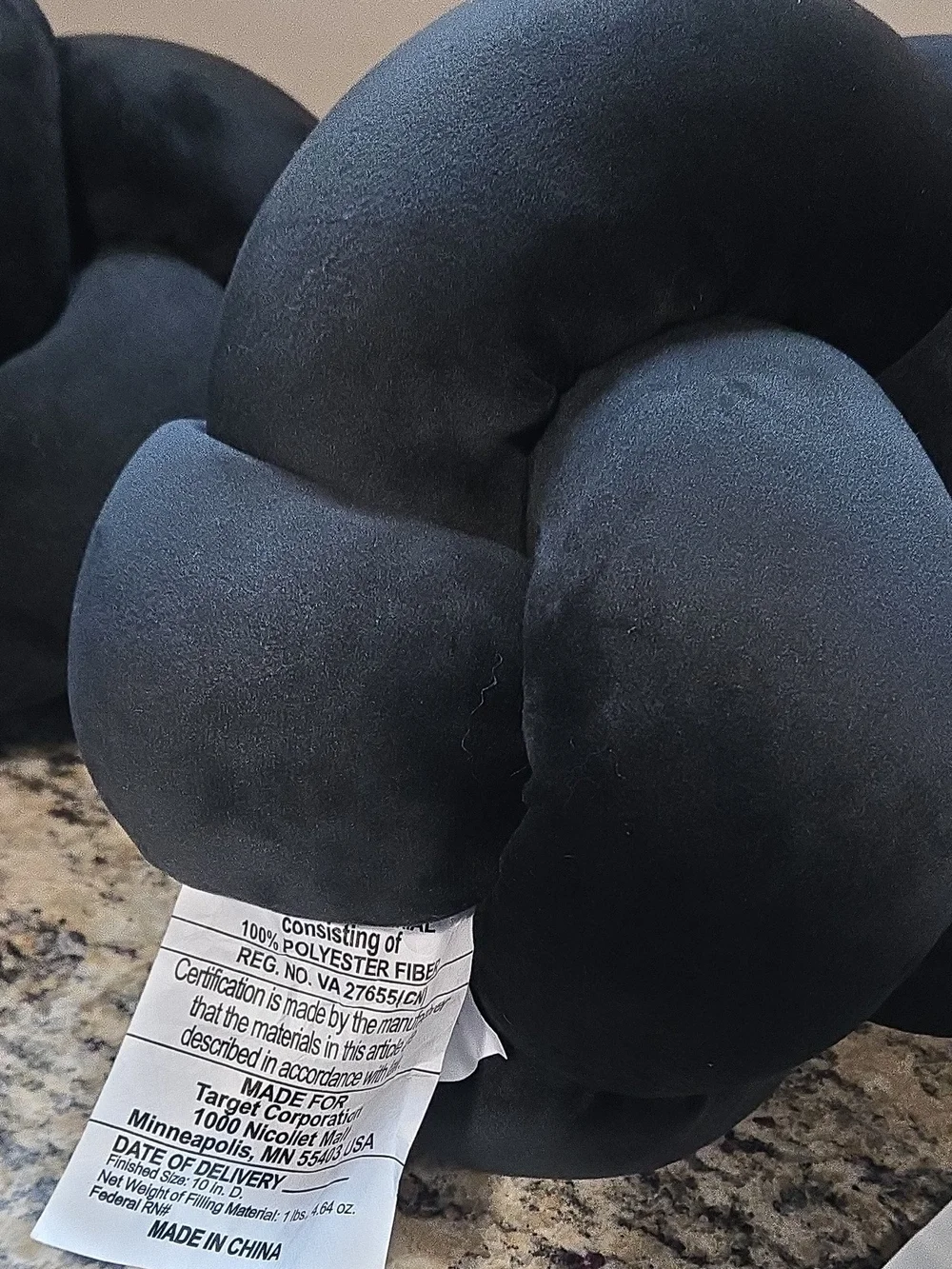 Knotty Pillows Set Of 2 Black